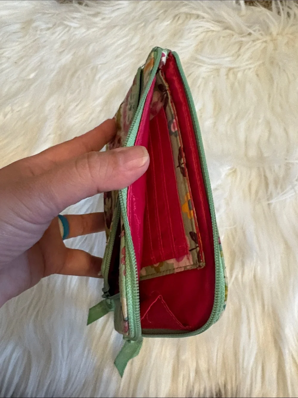 Vera Bradley quilted wristlet